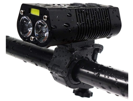 Faro de bicicleta USB recargable 360 grados Luz de bicicleta giratoria Faro de bicicleta 1500 lúmenes Super brillante Ip65 Im-Black ENZONS