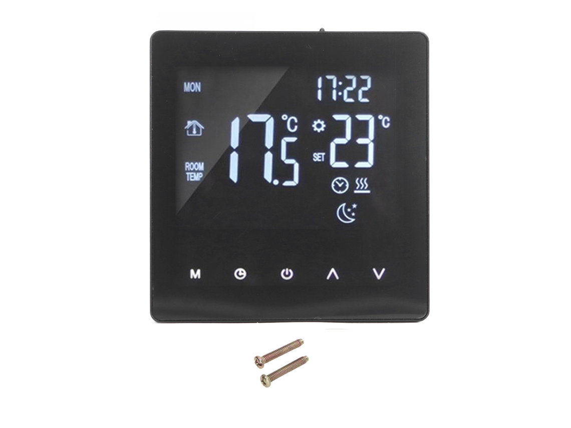 Termostato Digital Inteligente Con Pantalla Táctil Lcd Programable Para Calefacción Por Suelo Radiante, Negro, Ac90-240v, K2mrh3a
