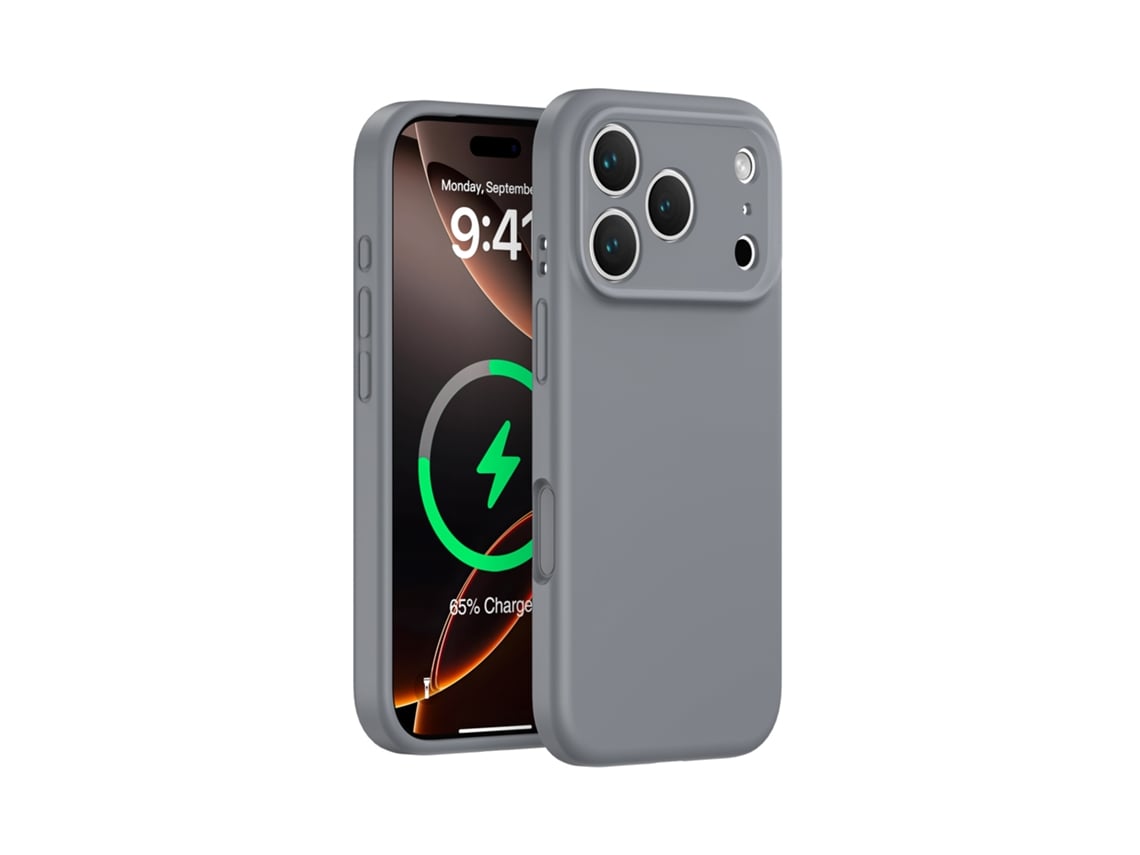 (gris Carbón, Iphone 15 Pro Max) Funda Magnética De Silicona Líquida Para Iphone, Cobertura Total Con Aberturas De Precisión Y Botones Integrados.