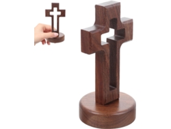 Madera Artesanal Estable Nogal Negro Decoración Religiosa Oficina Hogar Adorno Cristiano Compacto Estar