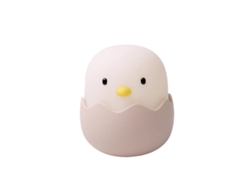 Luz LED para pollito, brillo ajustable con control táctil, lámpara de silicona recargable por USB, luz nocturna para dormitorio infantil, lámpara de noche con ahorro de energía, (blanco)