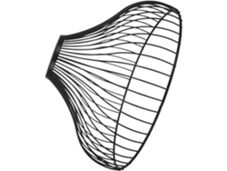 Bombilla Metálica De 195x115 Mm, Diseño Moderno En Color Negro.