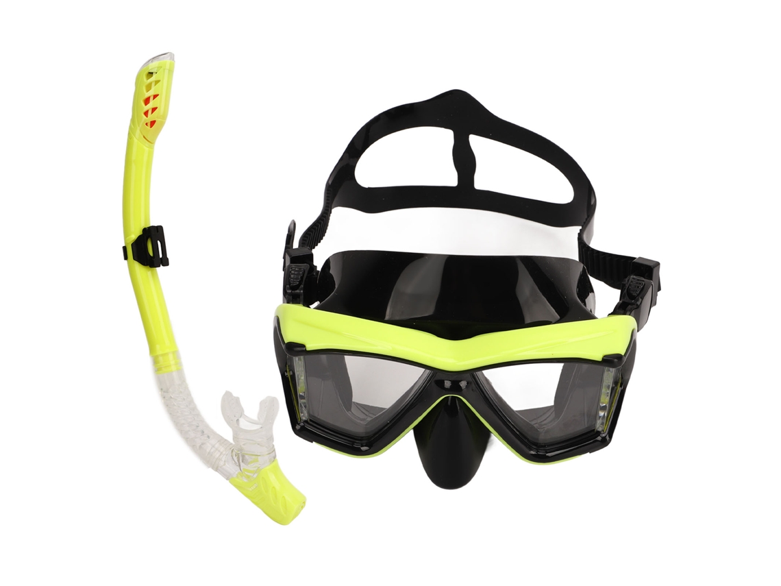Gafas De Buceo Ergonómicas Ajustables E Impermeables Con Tubo De Snorkel Para Adultos - Amarillas