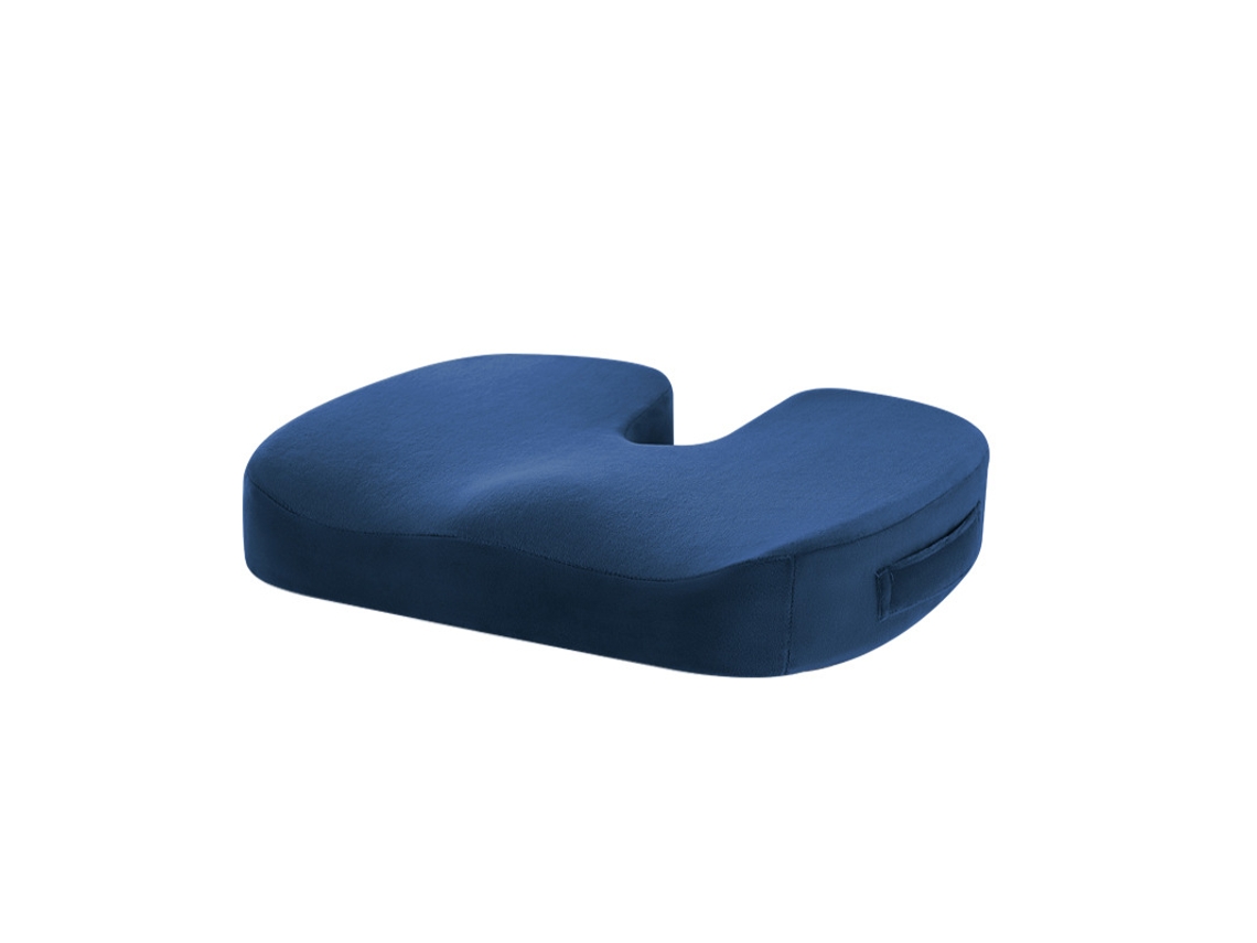 Almofada De Assento Em Espuma Viscoelástica, Capa Lavável, Eifson Para Alívio Da Dor No Cóccix E Ciática (azul Marinho)