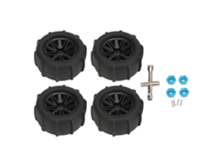 Mali conjunto de Rodas e Pneus Rc Hex 12mm 1/14 para Wltoys 144001 144010 124016 124017 4pcs