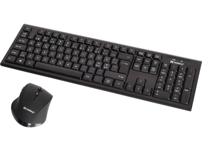 Teclado SANDBERG DesktopSet (Inalámbrico - Layout Nórdico - Teclado Numérico)