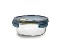 Fiambrera de Cristal Azul QUID Astral 950 Ml 18 X 18 X 8 Cm