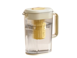 Jarra de agua de 2 litros resistente al calor con tapa y filtro, recipiente irrompible para zumos y bebidas frías y calientes.