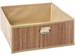 Cesta para Baño EDM Móvil Bambú Natural 31X31X13.5Cm