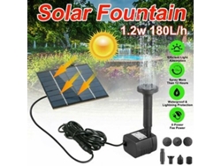 Fuente de energía solar, bomba de agua sumergible flotante, bebedero para pájaros, estanque, jardín, piscina Zeuxo