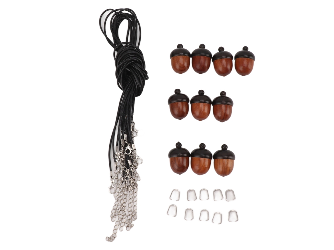 Kit de collar de bellota (10 piezas) con cordón de nailon