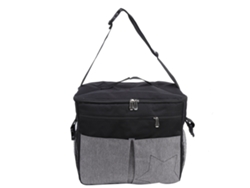 Bolsa Para Mãe Grande Capacidade Pendurável No Carrinho De Bebê Impermeável Preta