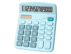 Calculadora Digital De Escritorio Solar, Pequeña, 12 Dígitos, Portátil, Para Estudiantes, Azul.