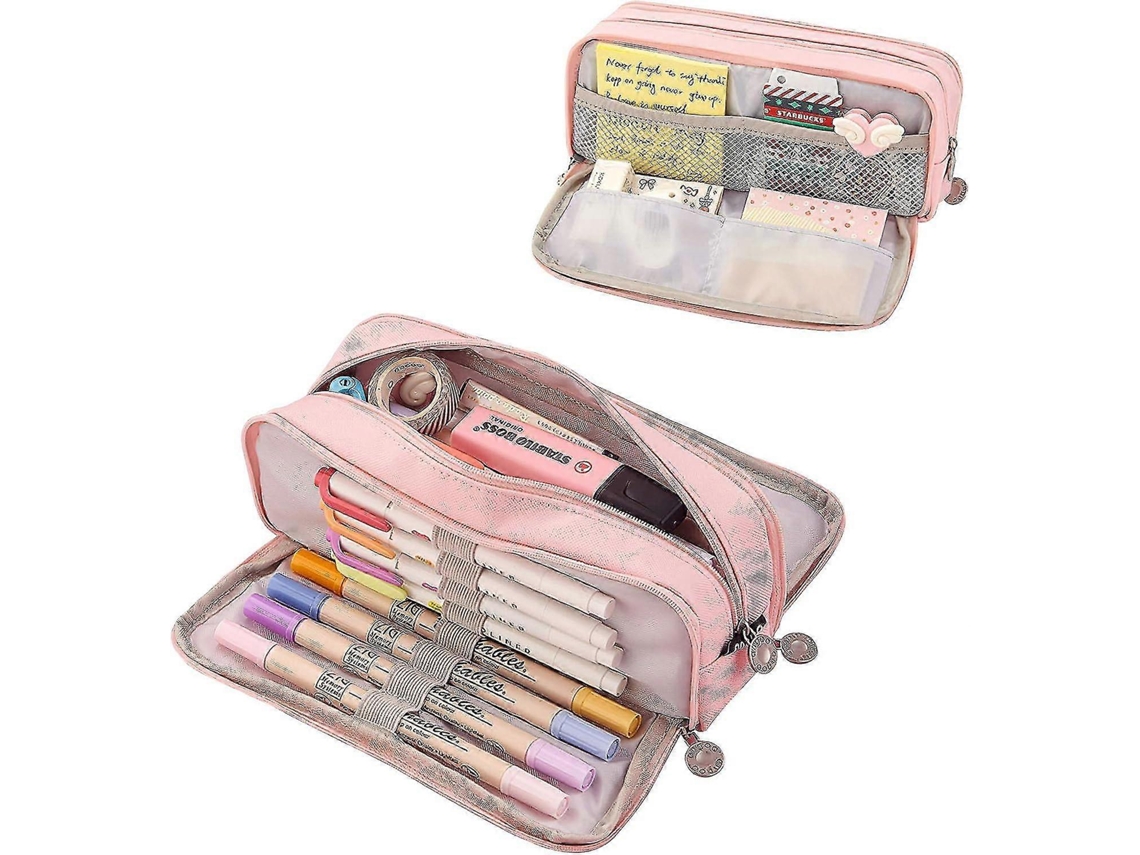 Estuche Para Lápices De Gran Capacidad Con 3 Compartimentos Para Niñas, Niños Y Adolescentes SIURN