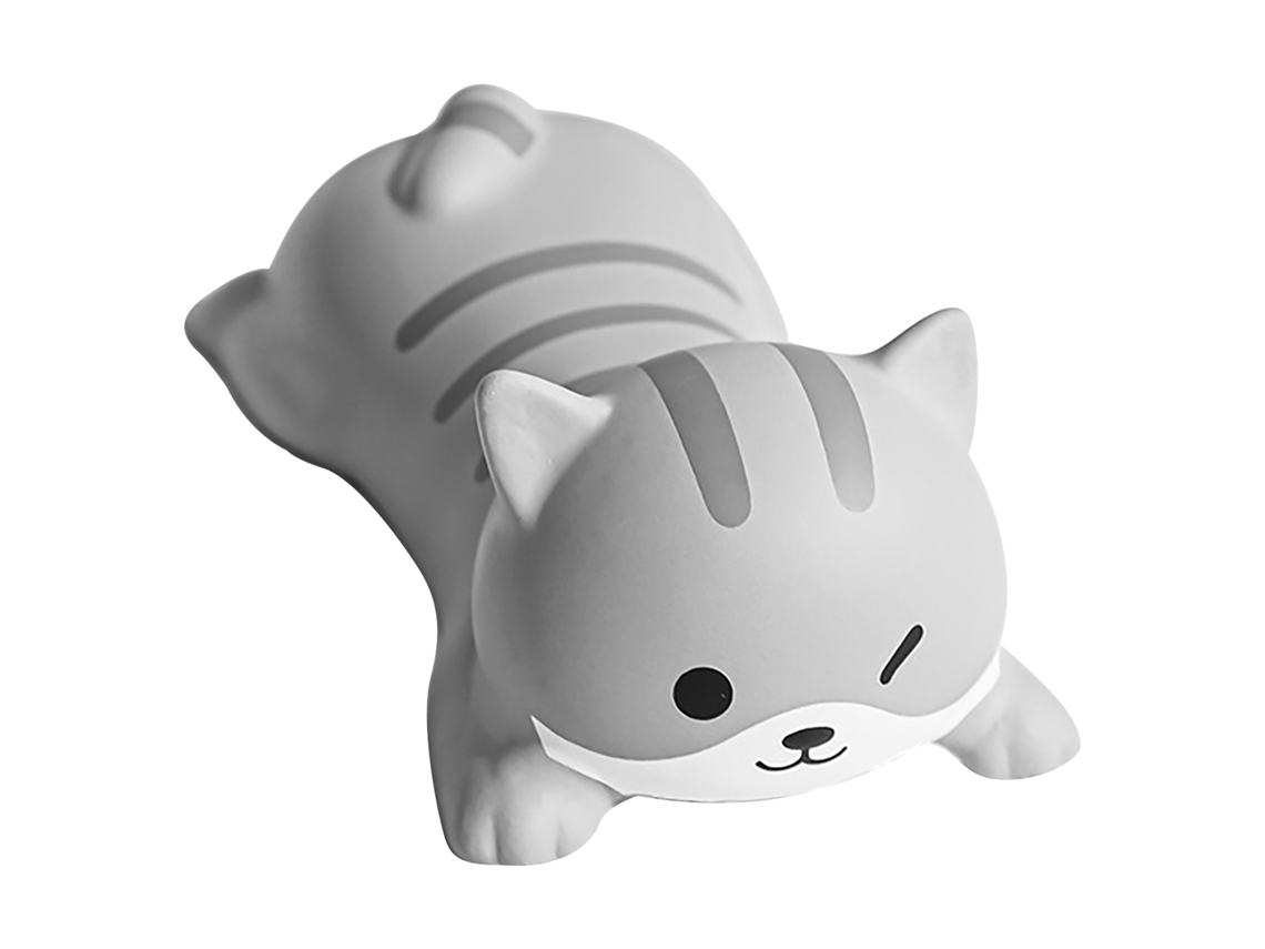 Reposo Para Muñeca De Teclado Estilo Animal Cartoon Suave Alivio De Fatiga Para Hogar Juego Oficina Gato Gris