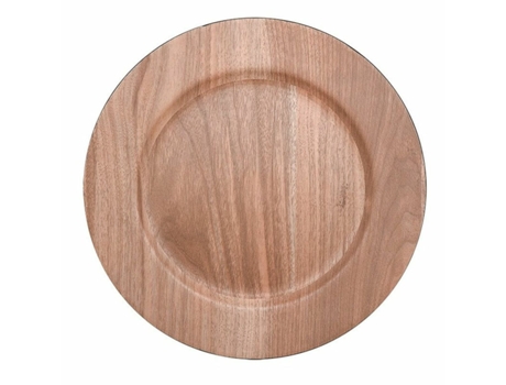 Bajo Plato Versa Marrón Claro Bambú Polipropileno (33 X 33 Cm)
