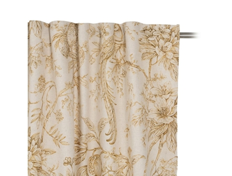 Cortina Blanco Mostaza Pájaro 140 x 270 cm