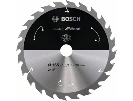 Disco de Sierra Circular BOSCH Standard para Madera Para Sierras a Batería 165x1.5/1x20 T24