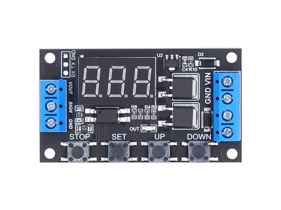 Módulo Digital De Retardo De Disparo Con Relé Y Led Para Control Industrial Y Equipos Electrónicos.