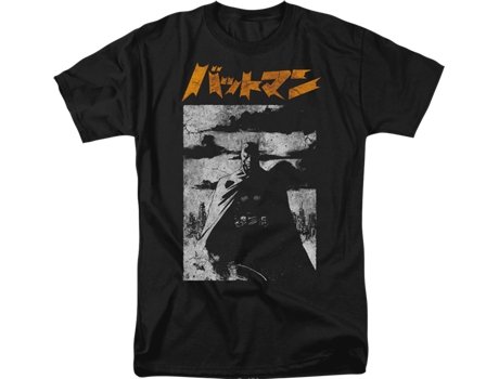 Camiseta de Hombre SUPERHEROMARVEL Japanese Text Batman Dc Algodón (L)