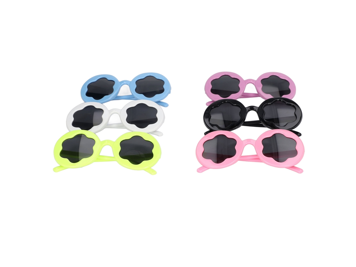 Rebe-6 Óculos De Sol Para Crianças Com Armacão Redondo Estilo Cute Colorido Proteção Uv Para Bebês E Crianças Pequenas