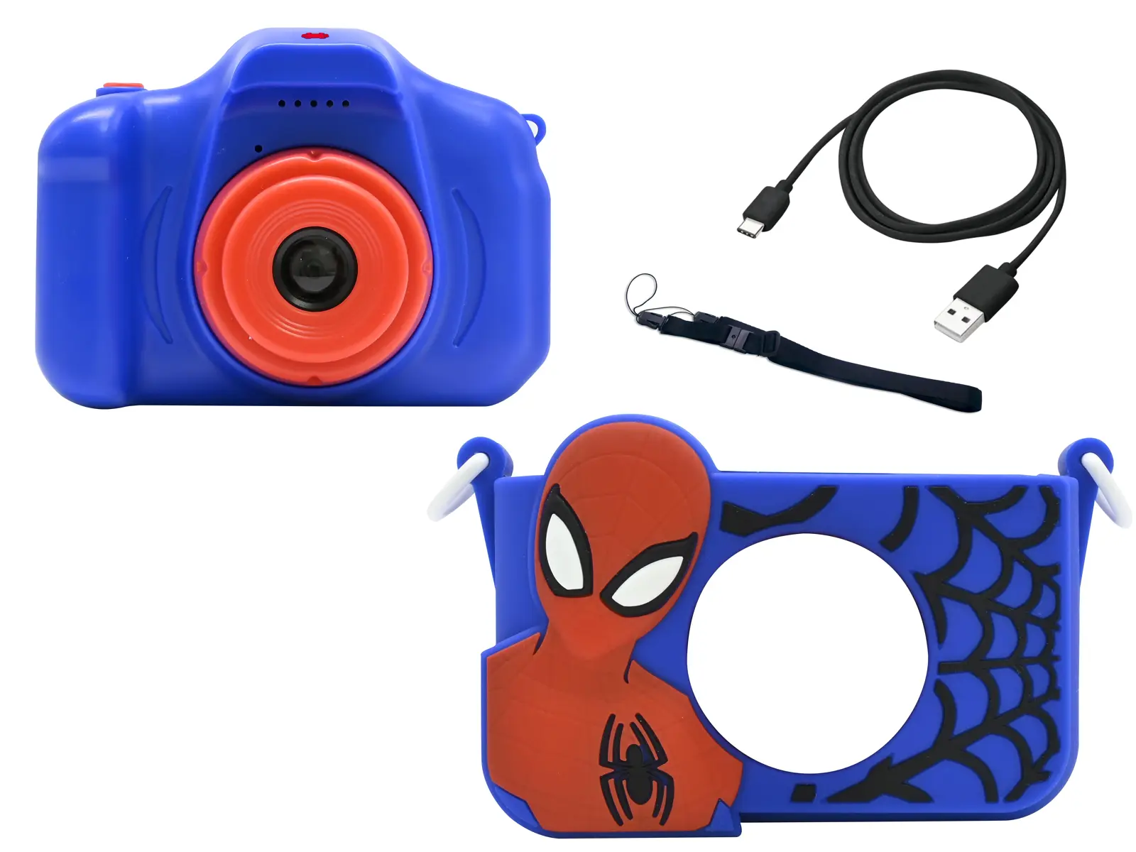 Kinderkamera Mit Spider-man-schutzhülle Und Integriertem Flash-speicher