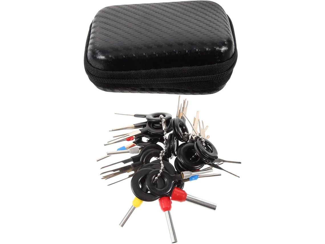 Kit de herramientas de acero inoxidable de 82 piezas para la extracción de pines de terminales automotrices.