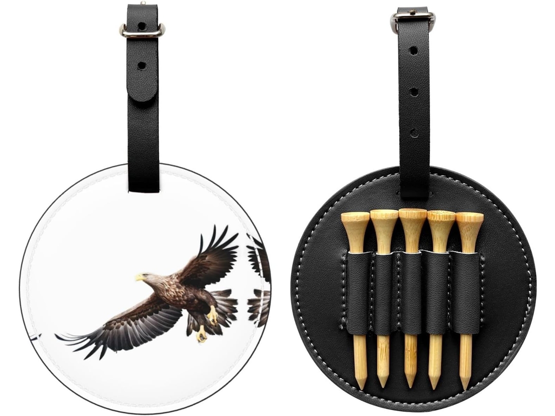 Bolsa para Tees de Golfe Eagle In The Sky, Preta S/MARCA