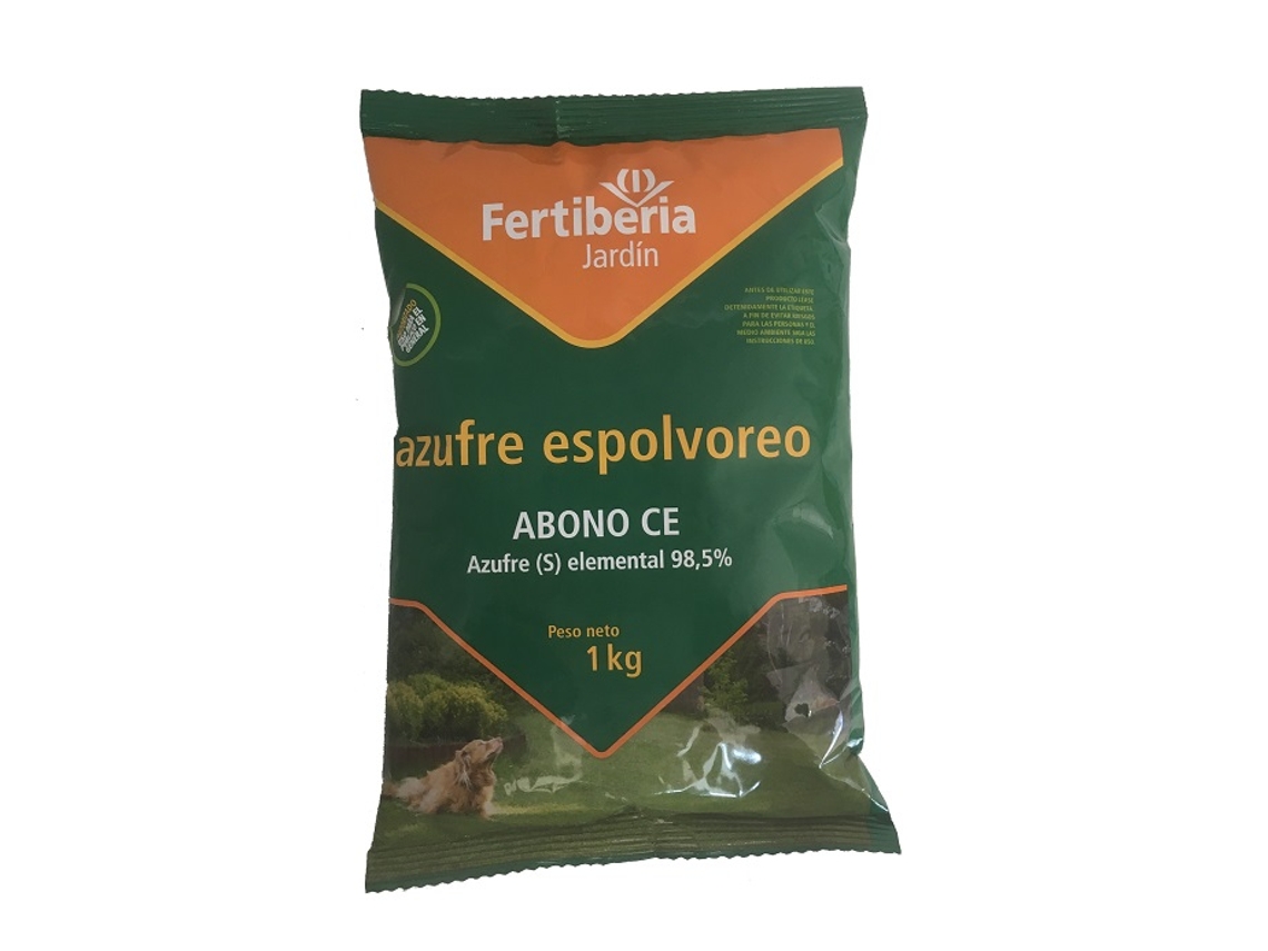 Polvilhar Enxofre Fertilizante Ce Aplicação Direta na Planta Autorizado para Uso em Pomar e Jardim Saco 1 kg FERTIBERIA