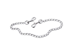 Cadena Metálica - No Especificada - 50 Cm - 2 Mosquetones - Para Adultos - Fijación Con Grillete