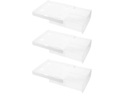 Juego de 3 cajones organizadores deslizantes blancos con adhesivo para instalación debajo del escritorio, no requiere perforación. SFUSHOS