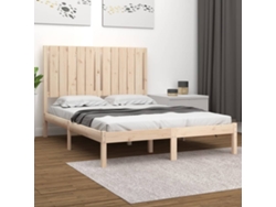 Estructura De Cama Sin Colchón Madera De Pino Maciza 120x200 Cm