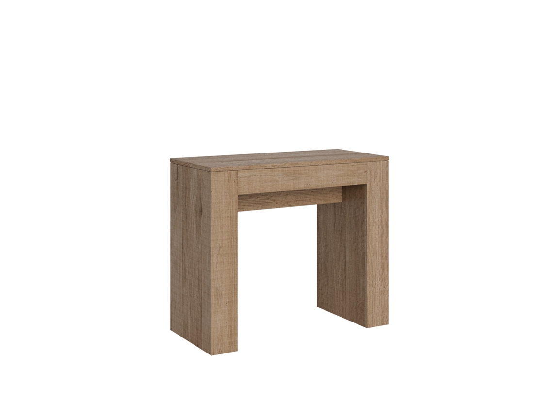 Consolas Modem Small Extensible hasta 198 cm ITAMOBY (90 x 42 x 77 cm - Paneles de Melamina - Roble Natural)