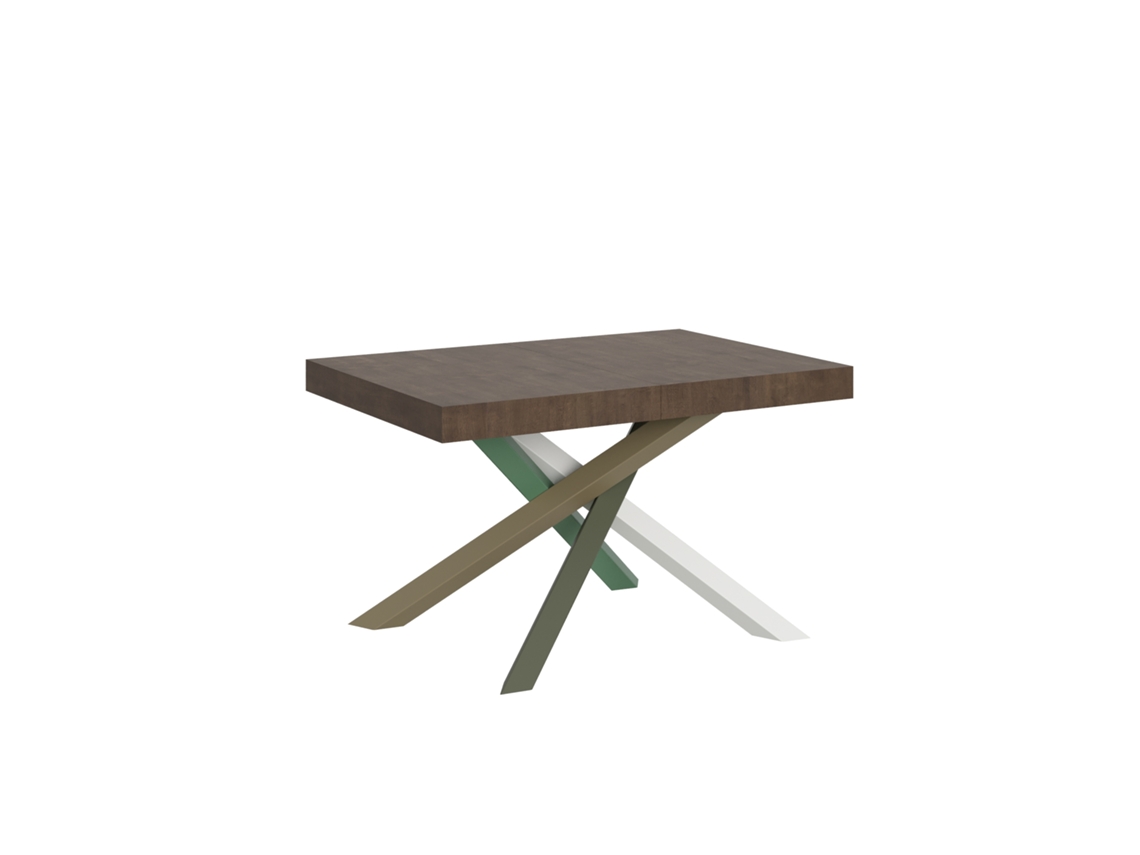Mesa Extensible 140/400x90 cm Volantis Nogal Patas Multicolor 4/a Itamoby