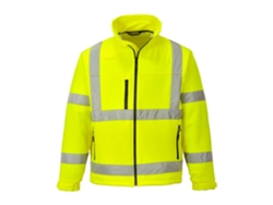 Chaqueta softshell clásica de alta visibilidad (3 capas) - Protección y comodidad. Amarilla / XXL