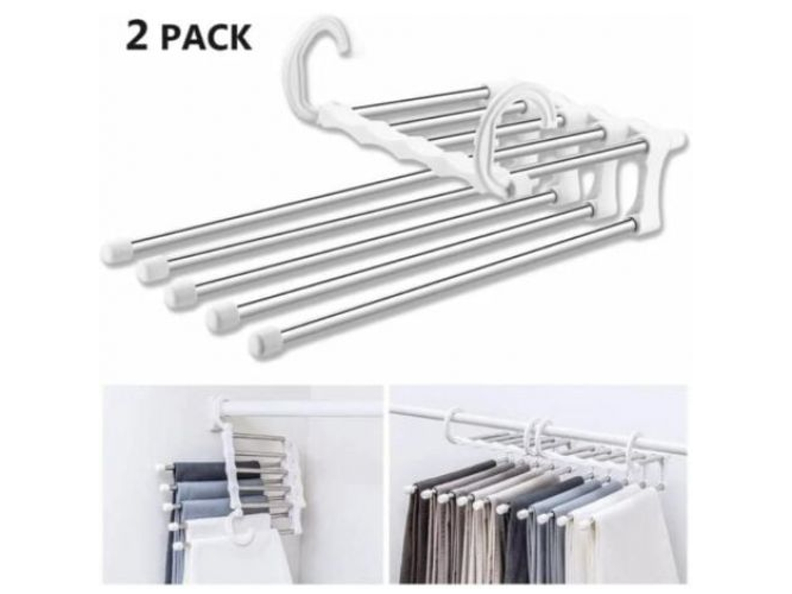 Tendedero resistente de acero inoxidable con arco antiviento, 20 pinzas para calcetines, toallas, sujetadores y ropa interior.