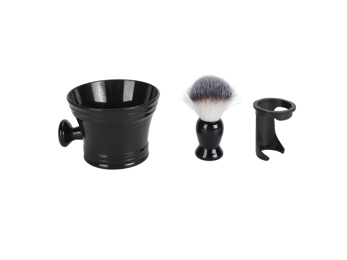 Pincel De Espuma Para Barba Con Base Y Taza 3 En 1, Pelo Sintético Suave, Diseño Portátil, Ideal Para Uso Diario Y Viajes