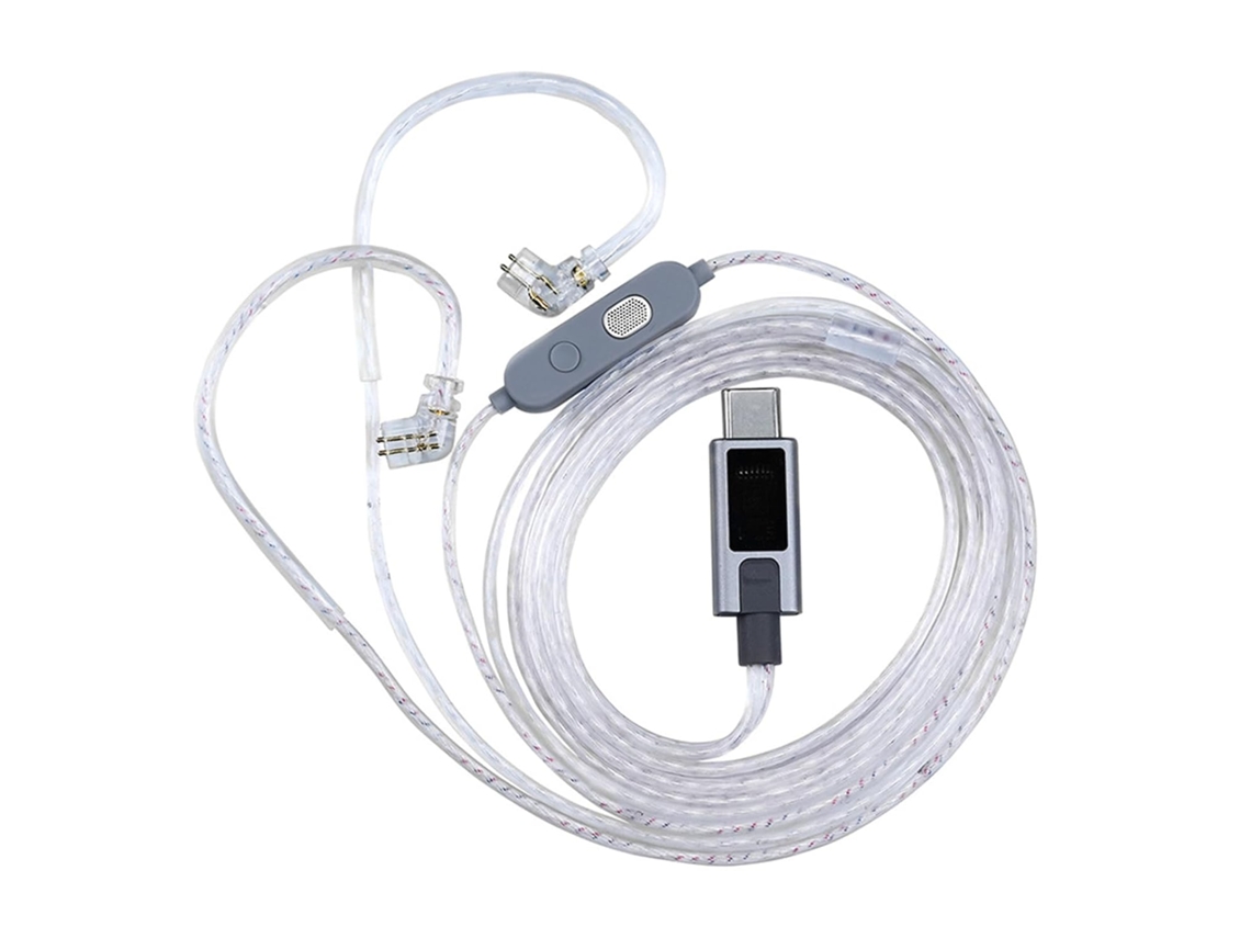 Cable Para Auriculares Kzm2, Micrófonos Duales, Chapado En Plata, Tipo C, Actualización De Auriculares, Edx