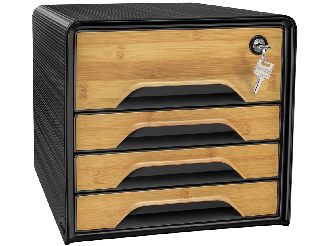 Caja Cajón CEP Smoove Secure Silva 4 Cajones Negro/