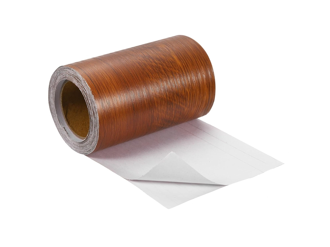 Cinta Reparadora De Vetas Madera, 10 Cm X M, Autoadhesiva, Para Zócalos, Puertas, Reparación Suelos