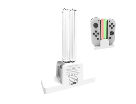 Dockstation SAMURIIRON para Nintendo Switch e OLED para Joy Con Blanco