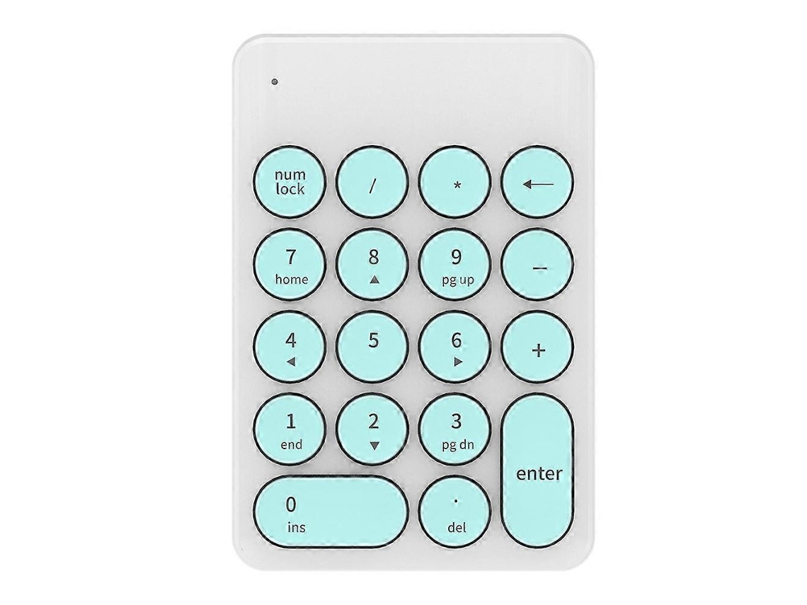 Teclado inalámbrico para juegos, miniteclado digital de 18 teclas, teclado numérico de 2,4 GHz Everley891 (verde)