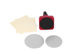 Soporte De Teléfono Para Coche De Ventilación Magnética Giratoria 360 Grados, Soporte Universal Cuadrado Rojo