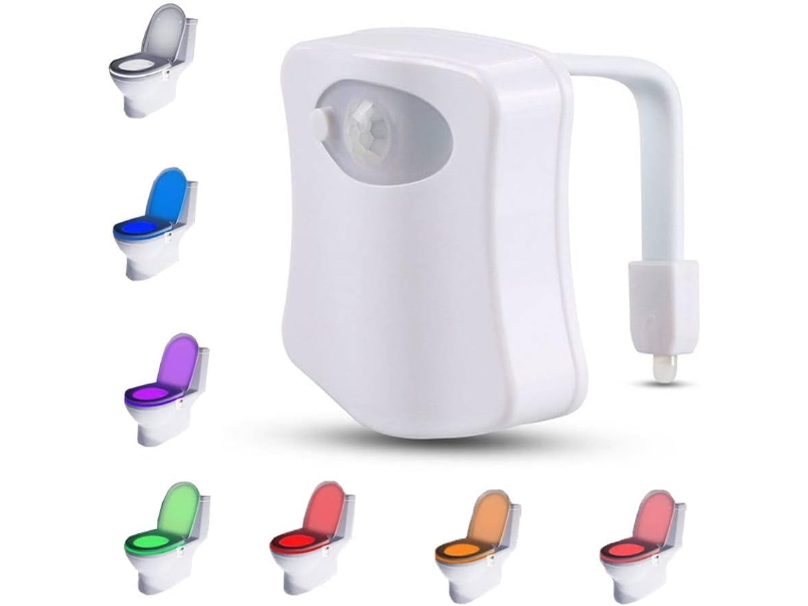 Iluminação Led Wc / Sensor Movimento Luminária Sanitário Banheiro / Luz Noturna 16 Cores Diferentes