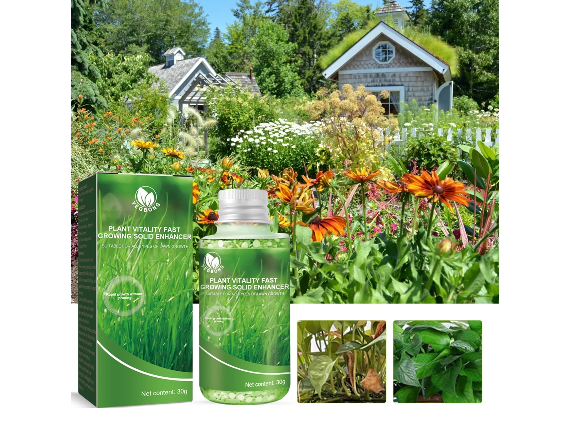 Fertilizante vegetal todo en uno para céspedes, árboles y flores vibrantes, 30 g.