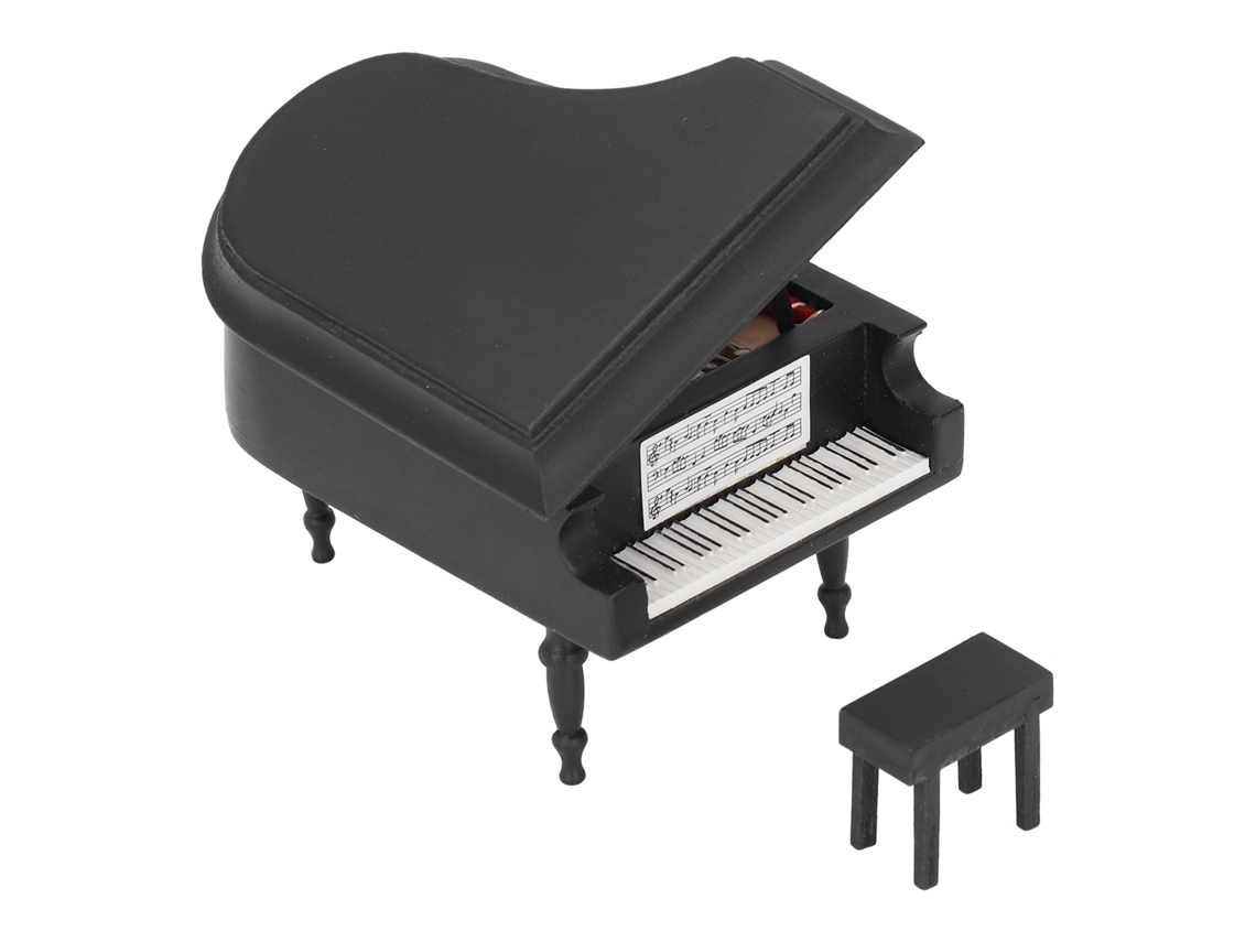 Piano Miniatura De Madera De Haya Con Pintura Brillante, Estilo Adorable, Para Juguete Decorativo De Casa De Muñecas.