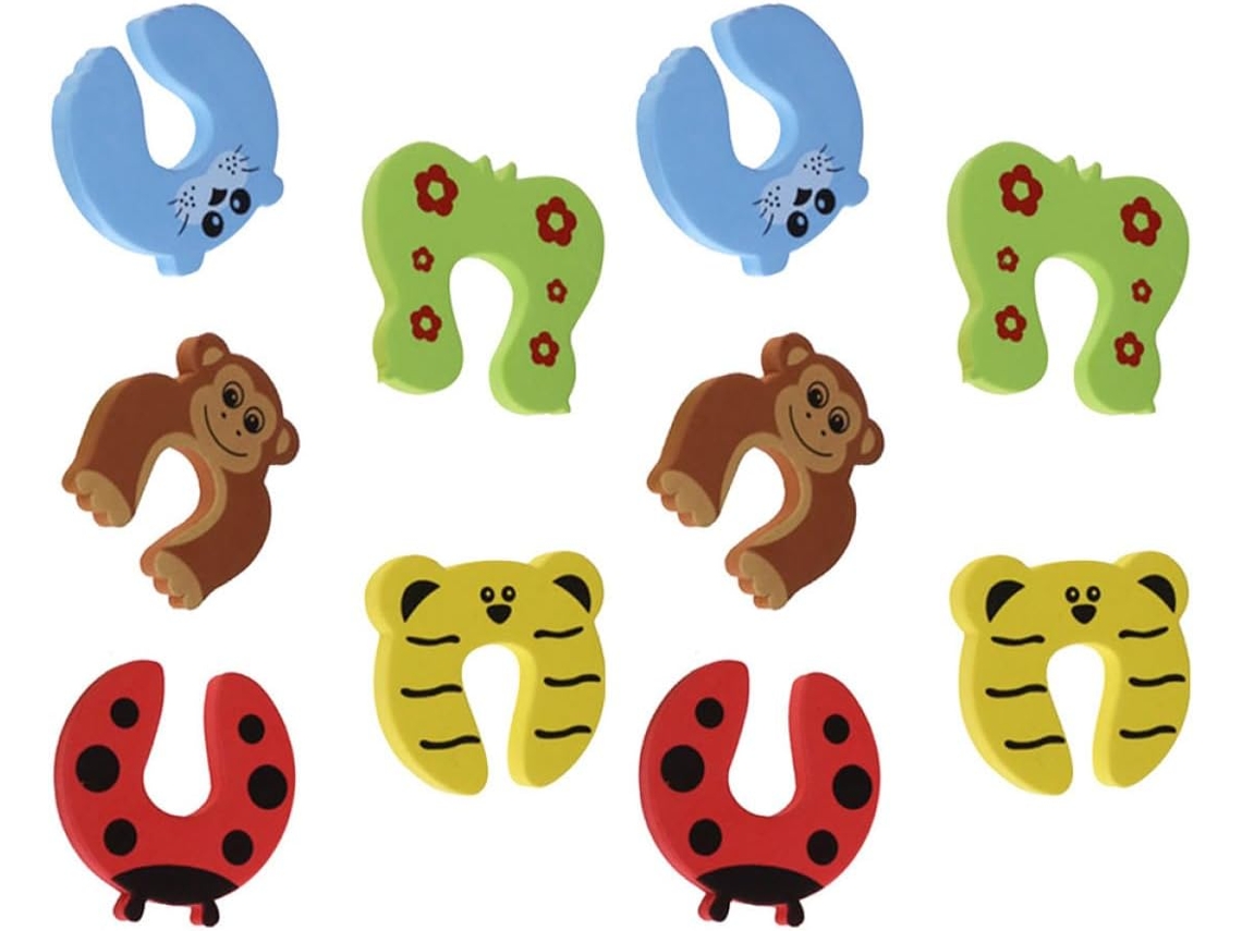 Juego De 10 Protectores De Dedos De Eva Antipinzamiento Para Bebés, Tanto Para Niños Como Para Niñas.
