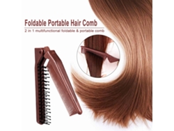Peine Plegable Portátil Para Viajes Cepillo Antiestático De Plástico Desenredante Para Cabello