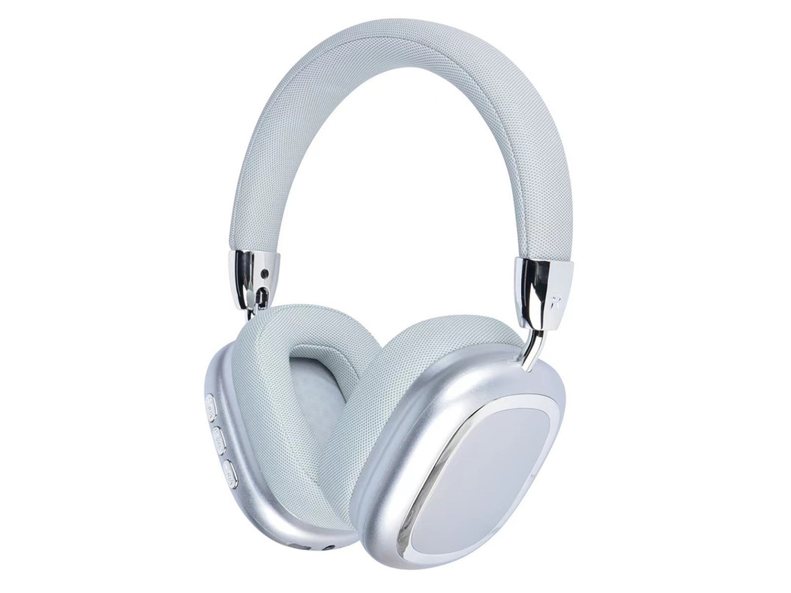 Auriculares Inalámbricos Casco Metálico Hifi Estéreo Super Bass Carga YIZHOOD Metal Bluetooth Blanco