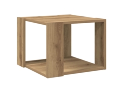 Mesa de centro de madera de roble artesanal, MAISON EXCLUSIVE, 40x40x30 cm